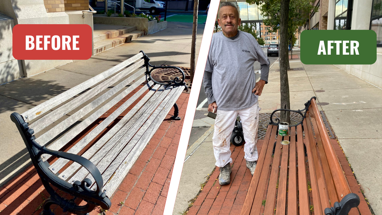 East Ave Bench Restoration