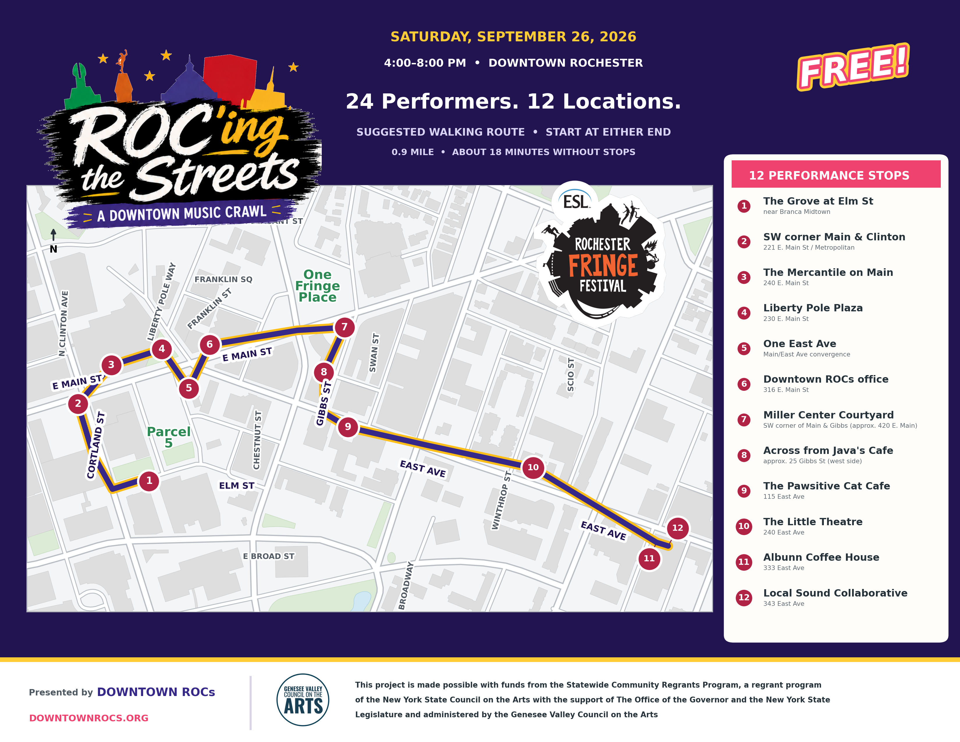 ROC'ing the Streets Downtown Music Crawl